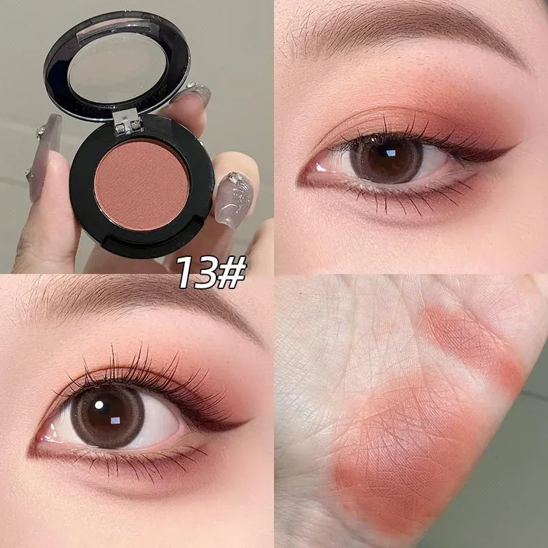 Monochrome Matte Brown Eyeshadow Makeup Waterproof Lasting Shiny Green Eye Makeup Natural Brighten Eyeshadow Highlighter Palette — image 15