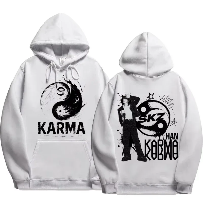KPOP's fourth album KARMA printed men's hoodie FELIX HAN BANGCHAN CHANGBIN HYUNJIN LEE fashion hoodie — image 14
