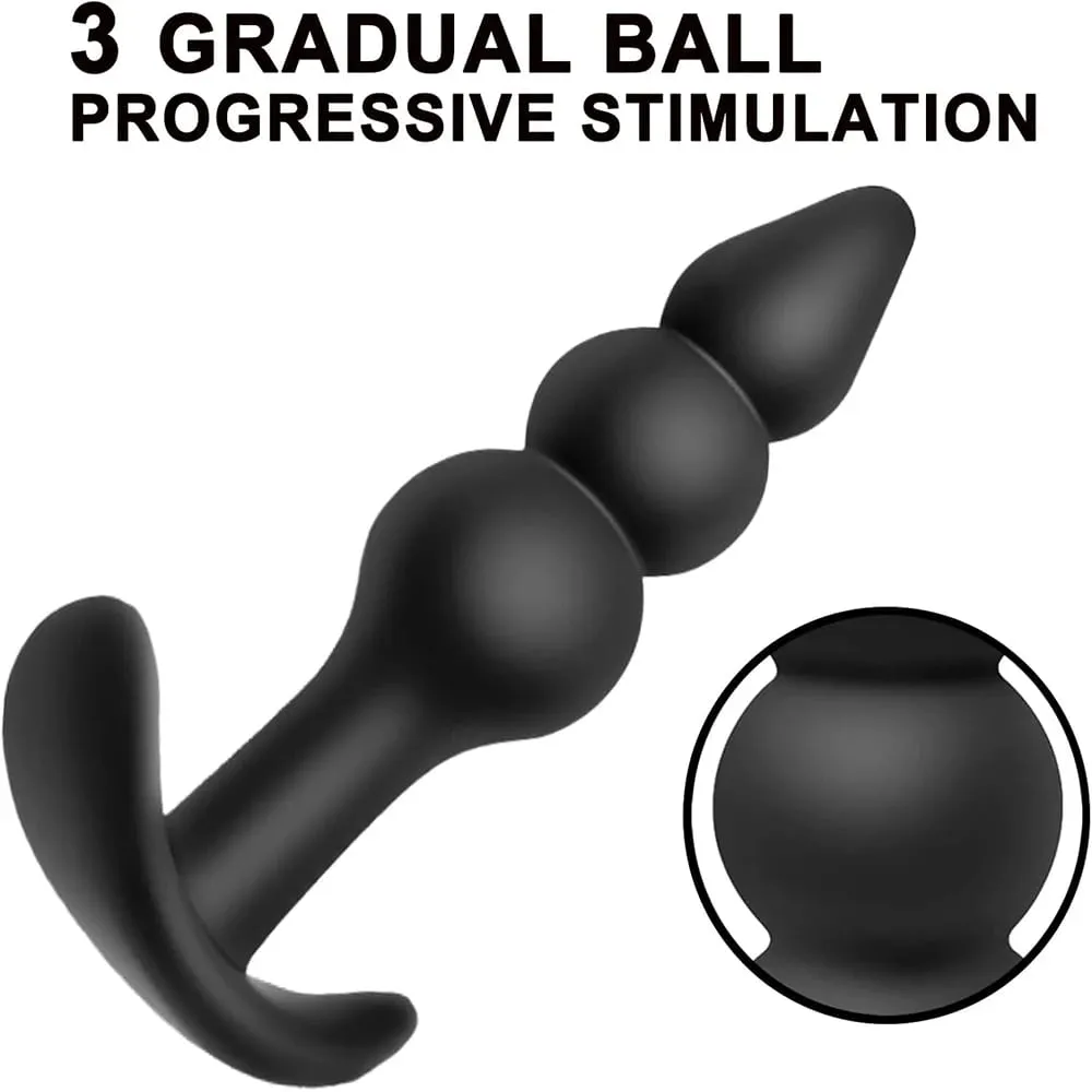 Silicone Dildo Anal Plugs Butt Plug Stopper Dilator Prostate Massager Vaginal Stimulator Adult Sex Toys for Men/Women Trainer — image 3