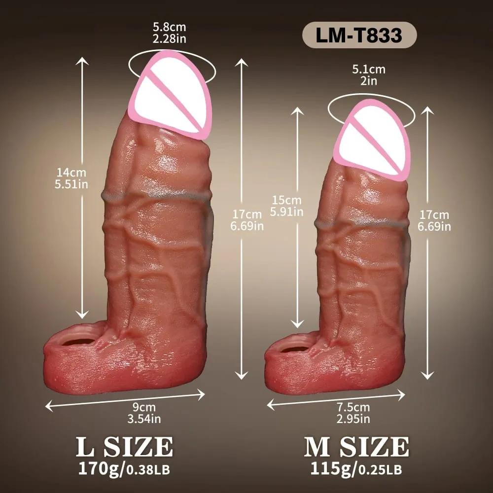 Mga Laruang Sex ng Lalaki na Reusable Realistic Stretchable Silicone Penis Ring Cock Ring Delay Ejaculation Semen Lock Ring Mga Sex Toys para sa Lalaki Penis Sleeve Soft Penis Dildo Locking Ring At Makatotohanang Texture Sheath Cock Ring Penis Angkop Para sa Mga Lalaki Mag-asawa Se — image 5