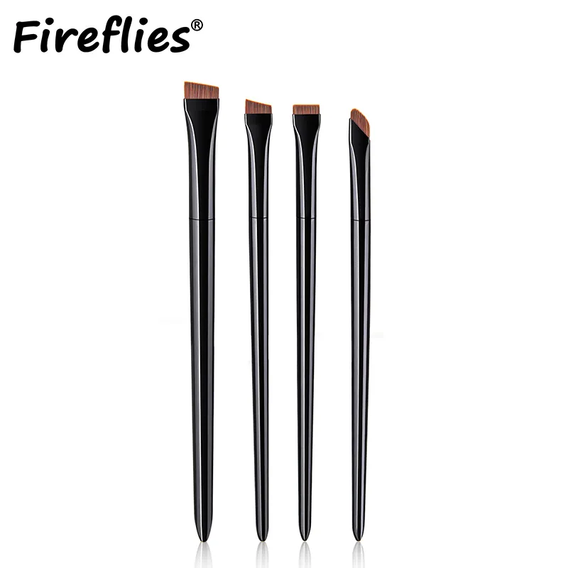 4Pcs Sickle Blade Eyeliner Brush Ultra Thin Flat Fine Eye Liner Makeup Brushes Flat Eyeliner Brush Eyebrow Make Up Brush — image 2