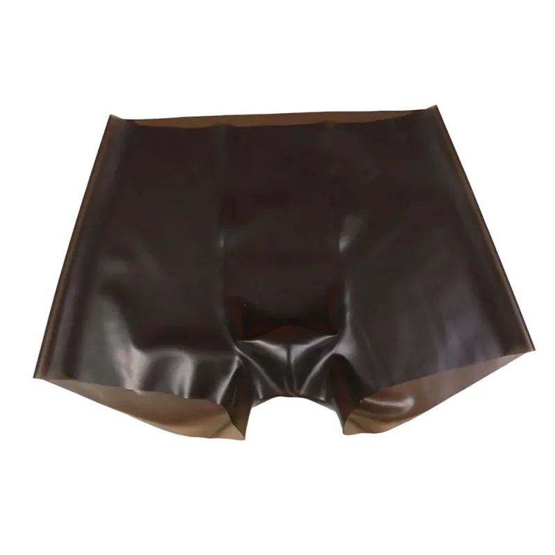 Mens Latex Boxer Briefs Underpants See-Through Rubber Safety Panties Low Waist Seamless Underwear for Sensory Appeal — image 1