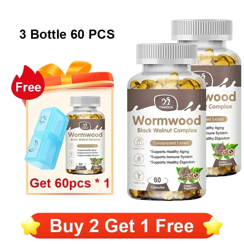 High Potency Parasite Cleanse Capsules Wormwood Black Walnut Supports Intestinal Cleansing Detox & Gut Health for Adults — image 9