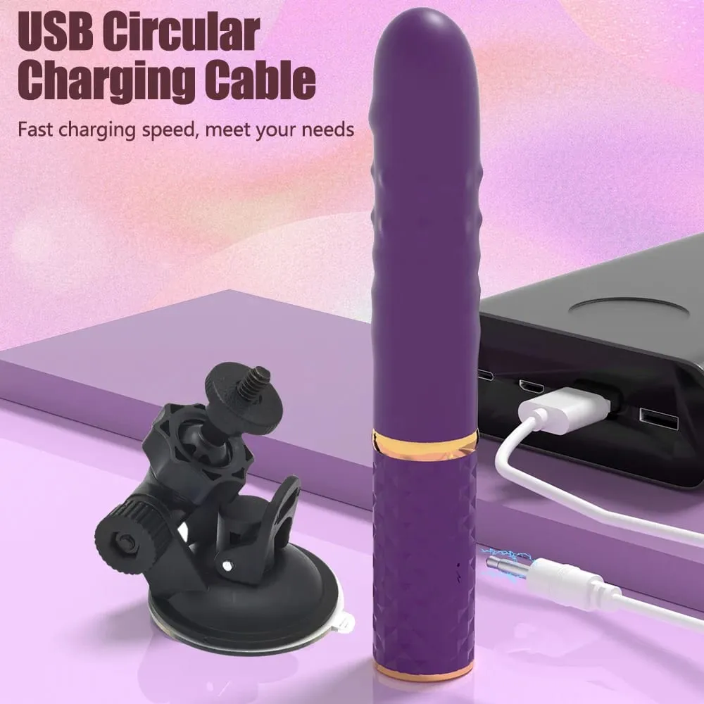 Beginner Telescopic Dildo Vibrator Thrusting Retractable Pussy G Spot Clitoral Anal Stimulation Sex Machine Sex Toys For Women