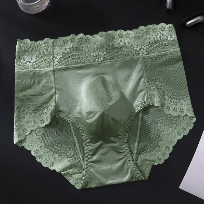 Flower Lace Mesh Hollow Out Sexy Men's Underwear Ice Silk Breathable Seamless Manipis na Triangle na Pantalon Malambot Traceless Panlalaki Briefs
