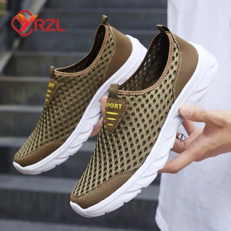 Breathable Mesh Shoes Men Slip on Male Casual Sneakers Anti-slip Mens Non Slip Flats Outdoor Walking Shoes for Man — image 3