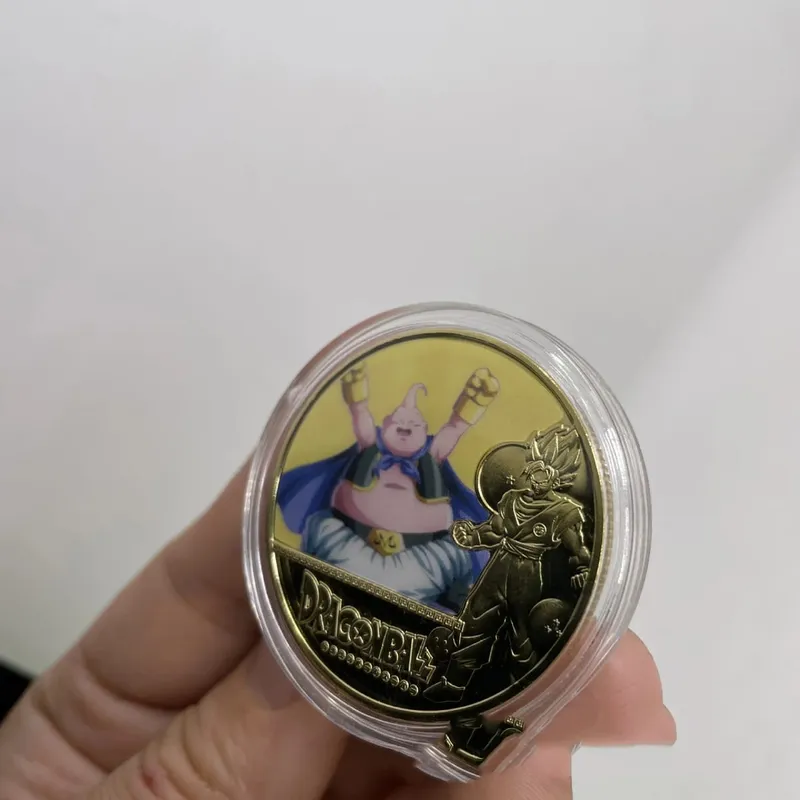 Dragon Ball Banhado A Ouro Moeda de Ouro Son Goku Vegeta Moedas Comemorativas Crianças Clássico Anime Periféricos Coleção Brinquedo Lembrança — image 43