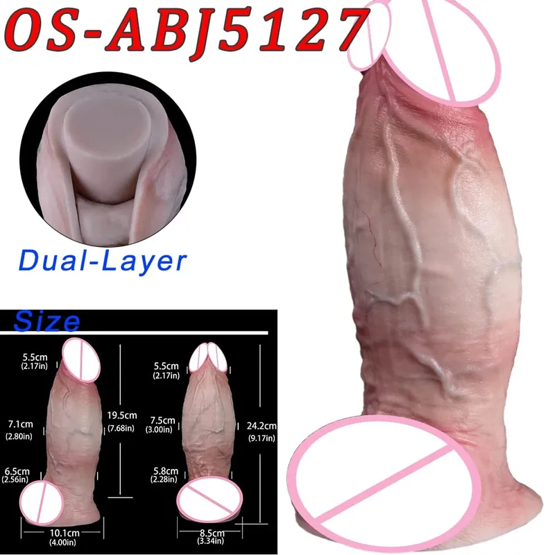 47cm Makatotohanang Mahabang Dildos Double Head Anal Vaginal Stimulator Sex Toy na May Sucker Para sa Lesbian Couples Gay Men Adult Tools — image 27