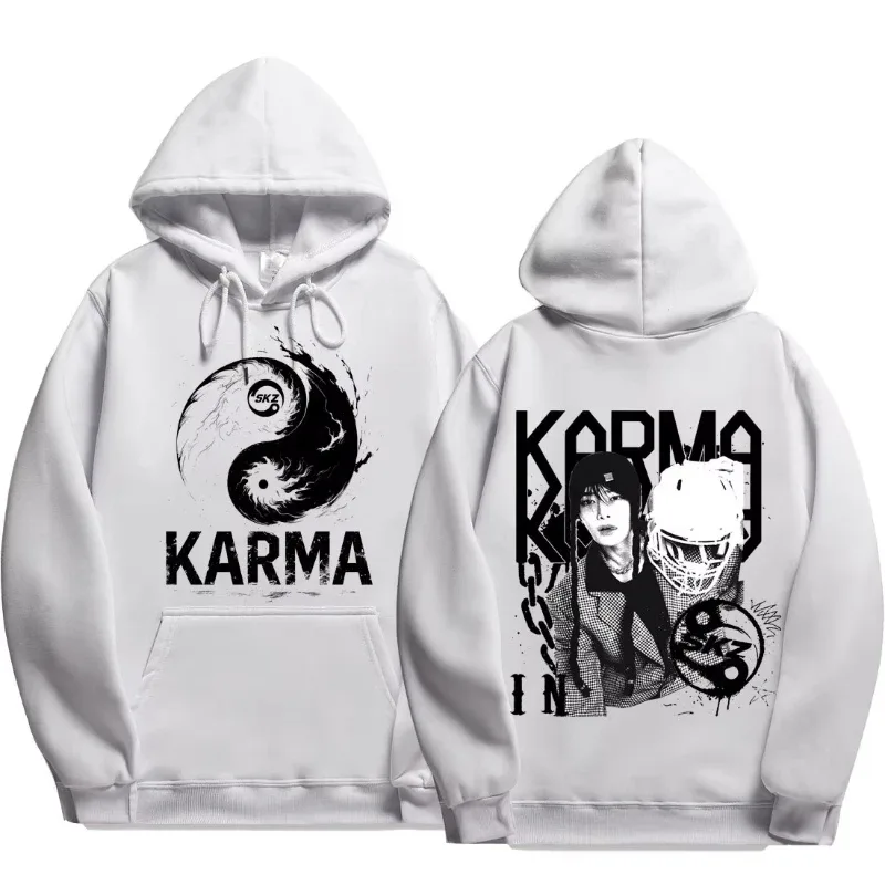 KPOP's fourth album KARMA printed men's hoodie FELIX HAN BANGCHAN CHANGBIN HYUNJIN LEE fashion hoodie — image 2