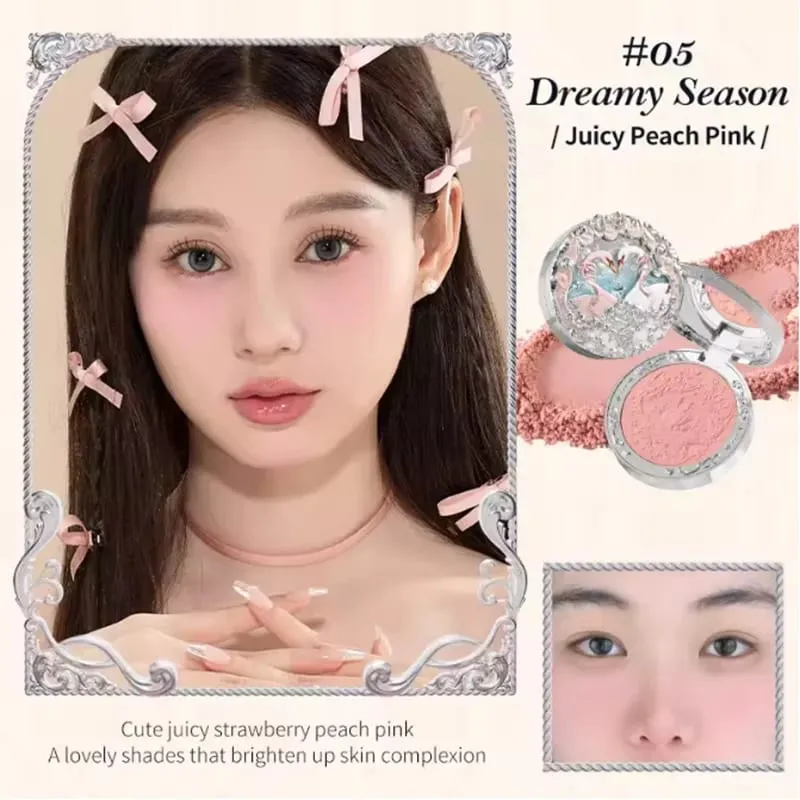 Flowerknows Strawberry Cupid All-In One Kotak Hadiah Makeup Kit Profesional Palet Swan Perona Pipi Blush Set Lip Cream Bunga Tahu — image 3