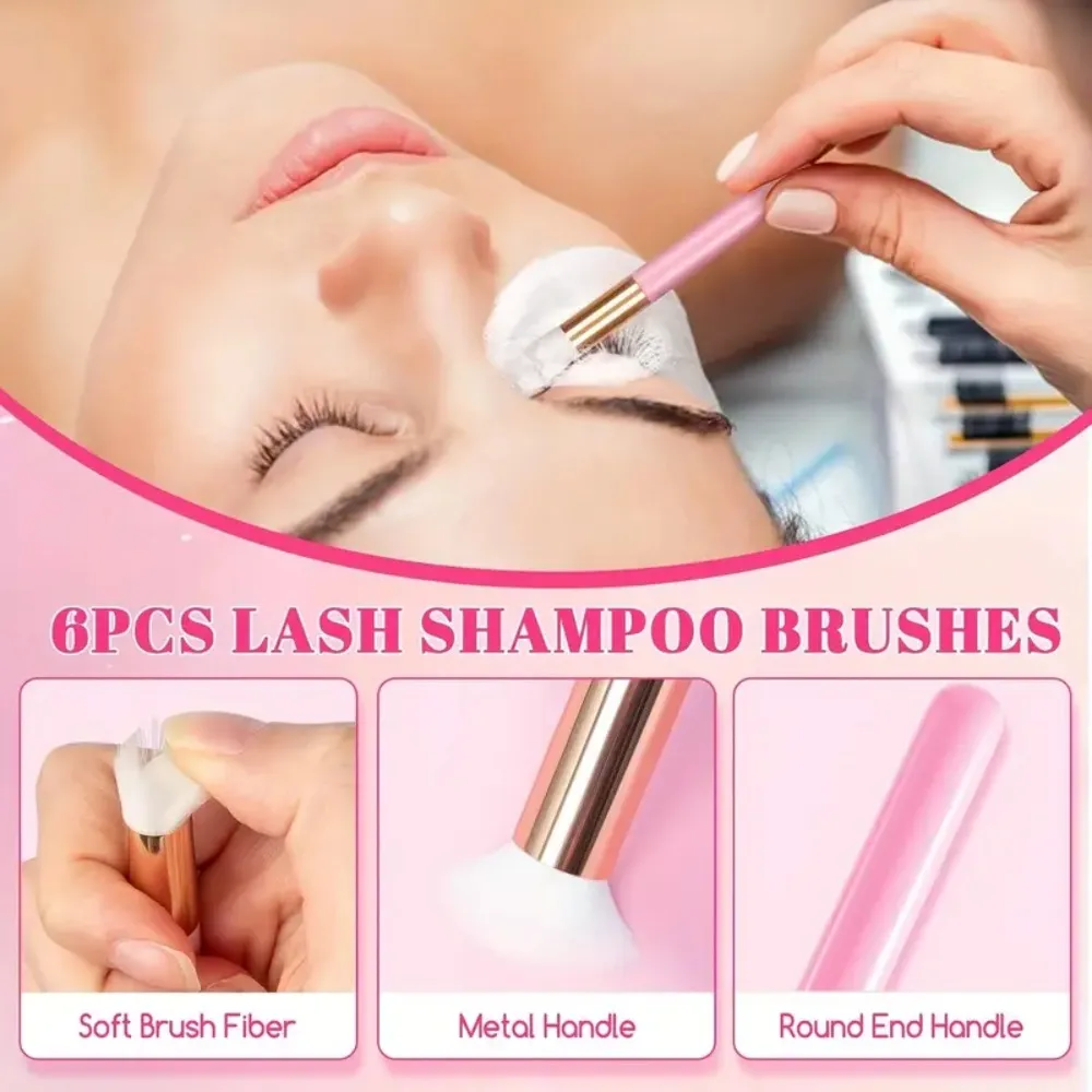 60ml 리필 가능 누출 방지 빈 폼 무스 펌프 병 래쉬 익스텐션 클렌징 키트 소프트 브러시 250ml 린스 병 미용 도구 — image 7