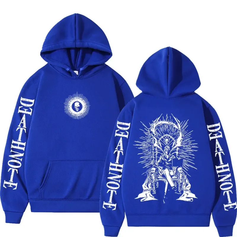 Y2K Anime Death Note Hoodies Yagami Light L·Lawliet Gothic Sweatshirt Men Women Clothing Fashion Long Sleeve Pullovers Streetwea — image 14