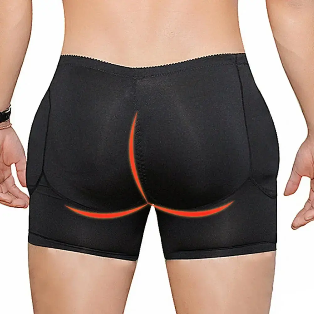 Sexy falso bunda acolchoada boxers homens cuecas almofada de enchimento shapewear bunda grossa levantada natural boxers roupa interior levantador de bunda — image 5