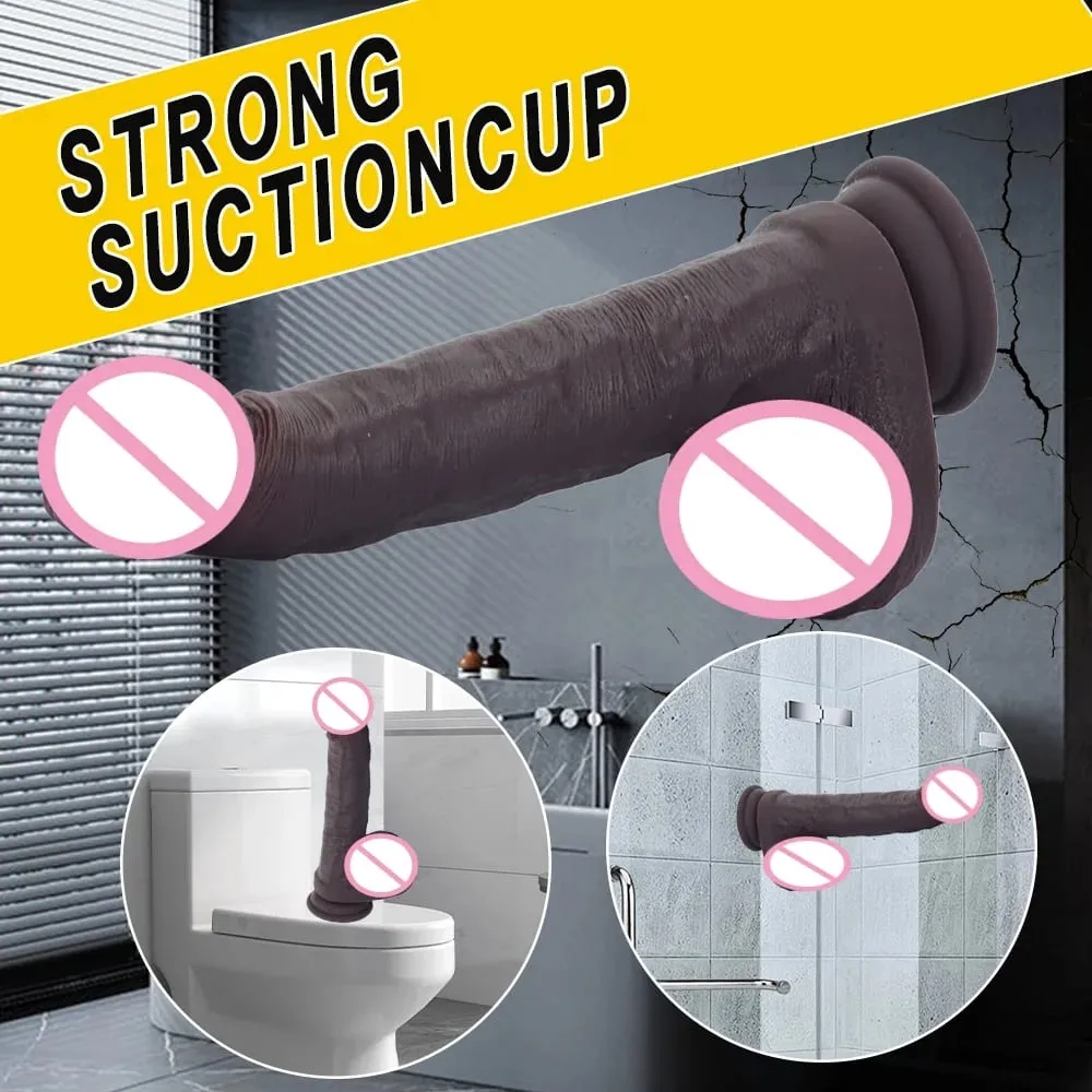 Silicone realista vibrador macio prazer pênis masturbador fantasia massageador de próstata vaginal dilatador anal brinquedos sexuais adultos para mulher — image 2