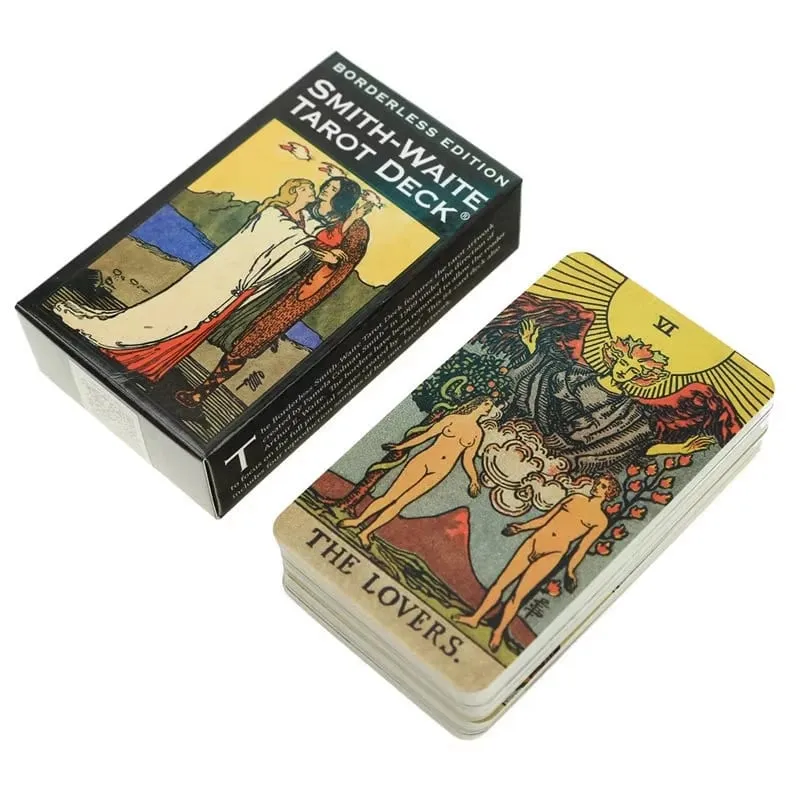 Full English Borderless Edition Smith-Waite Tarot Cards GamePortable Friend Party Playing Board Game Cards 4P — image 5