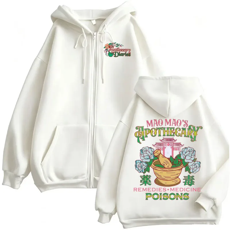 Maomao The Apothecary Diaries Anime Cartoon Sweatshirts Jacket Coats Men Women Fashion Kawaii Harajuku Zipper Hoodies Streetwear — image 7