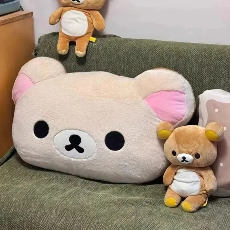 Rilakkuma Bear Plush Pillow Dual Sided Large Soft Bedside Cushion Nap Pillow Dormitory Stuffed Doll Birthday Gifts For Fan — image 2