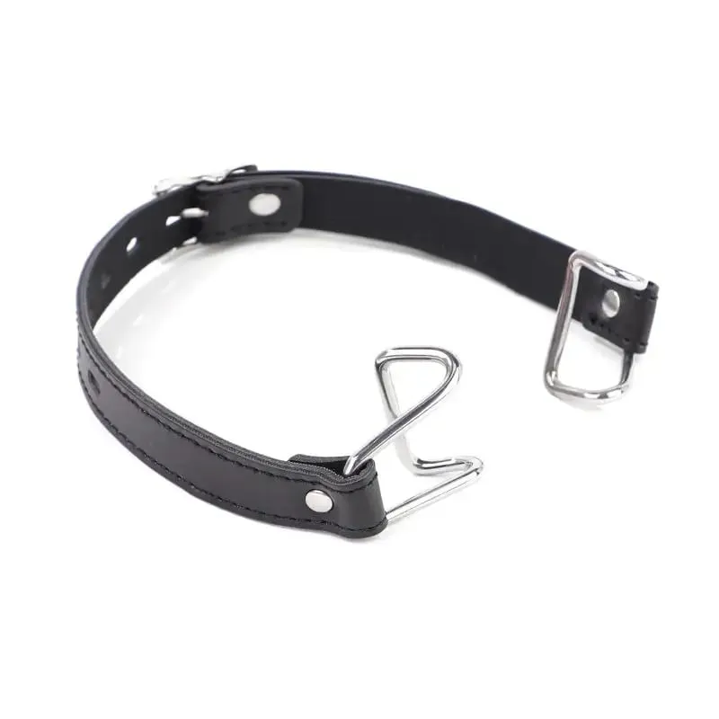 1Pcs Sex Toys Adjustable Metal Mouth Gag With Nose Hook For BDSM Couple Play Adult Toy Training Facial Mouth PlugDesert Bling