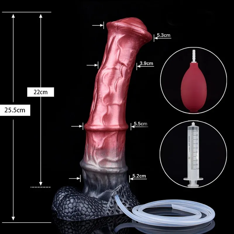 Squirting Horse Anal Dildos Monster Fake Penis G-Spot Stimulator Masturbation Butt Plug Cock Sex Toy For Women Men Flirting — image 10