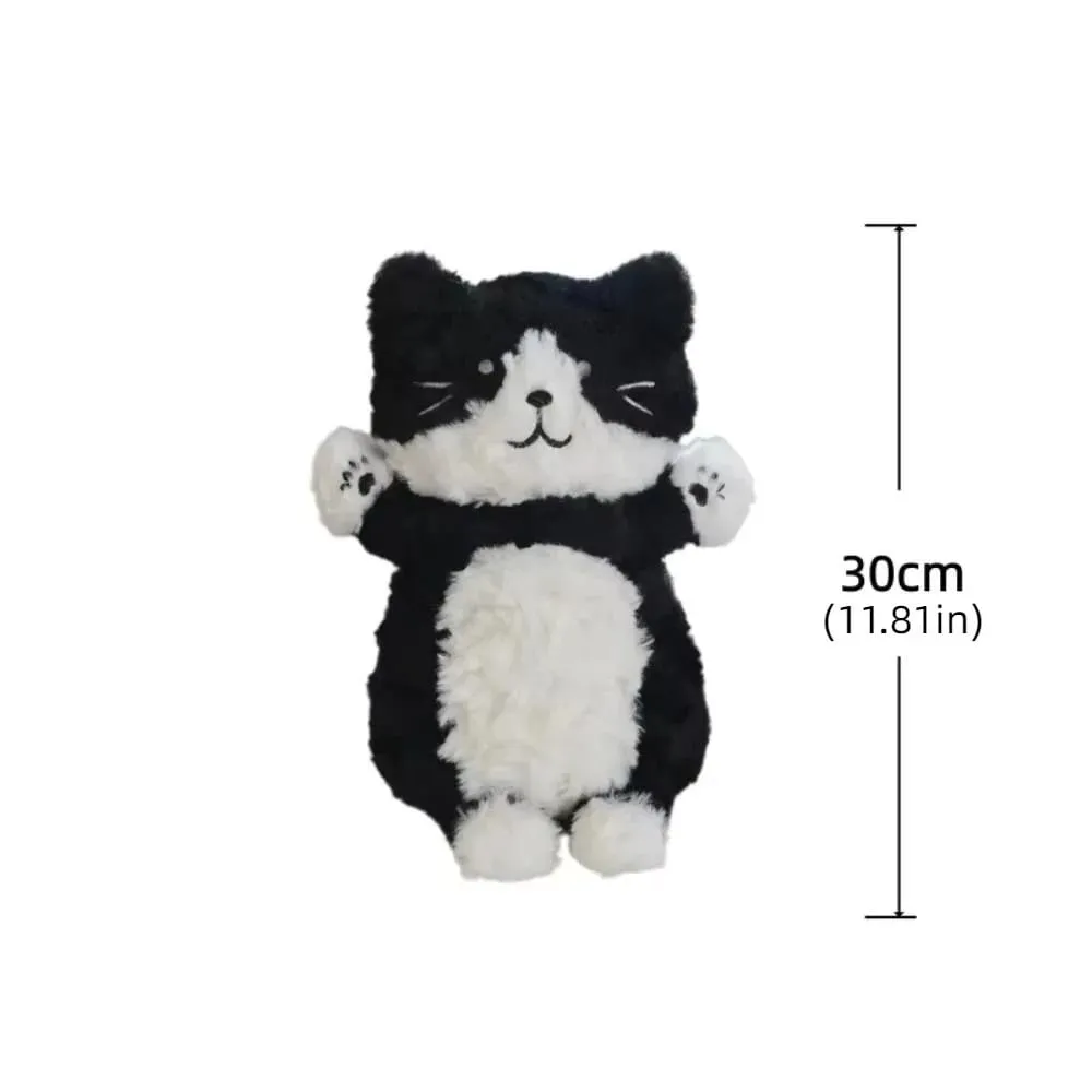 Cute Big Eyes Cat Plush Toy Soft Lifelike Kitten Simulation Black Cat Plush Doll 22cm Lovely Brown Cat Plush Doll Birthday Gift — image 5