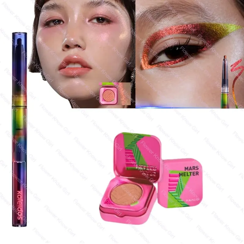 Kaleidos Chameleon Face Eye Makeup Set Gel Eyeliner Pensil Chameleon Eyeshadow Highlighter Chrome Glitter Diamond Powder — image 11