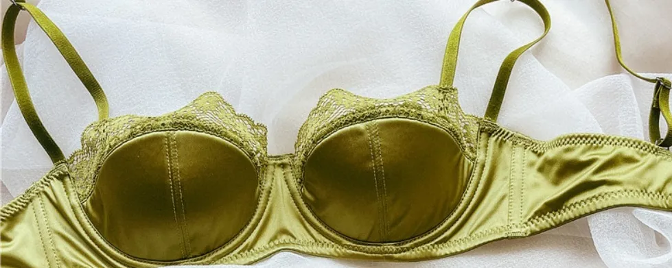 Women Half Cup Lace Bra Set Thin Underwire Sexy Minimizer Bra Anti‑Sag Side Support Hide Armpit Fat Ladies Lingerie Set 2‑38 — image 14