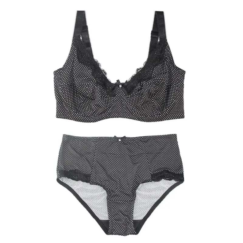 Mierside D0295 Hot Fashion Plus size Bra Set Walang Padding Lingerie Para sa Babae Sexy 34/36/38/40/42/44/46 C-D-DD-DDD(E)-F-G — image 4