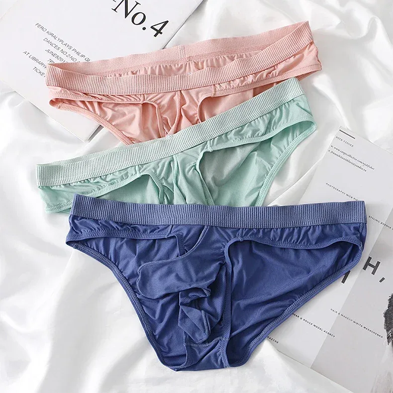 남자의 얼음 실크 팬티 여름 투명 원활한 빠른 건조 남자 통기성 팬티 초박형 속옷 — image 19