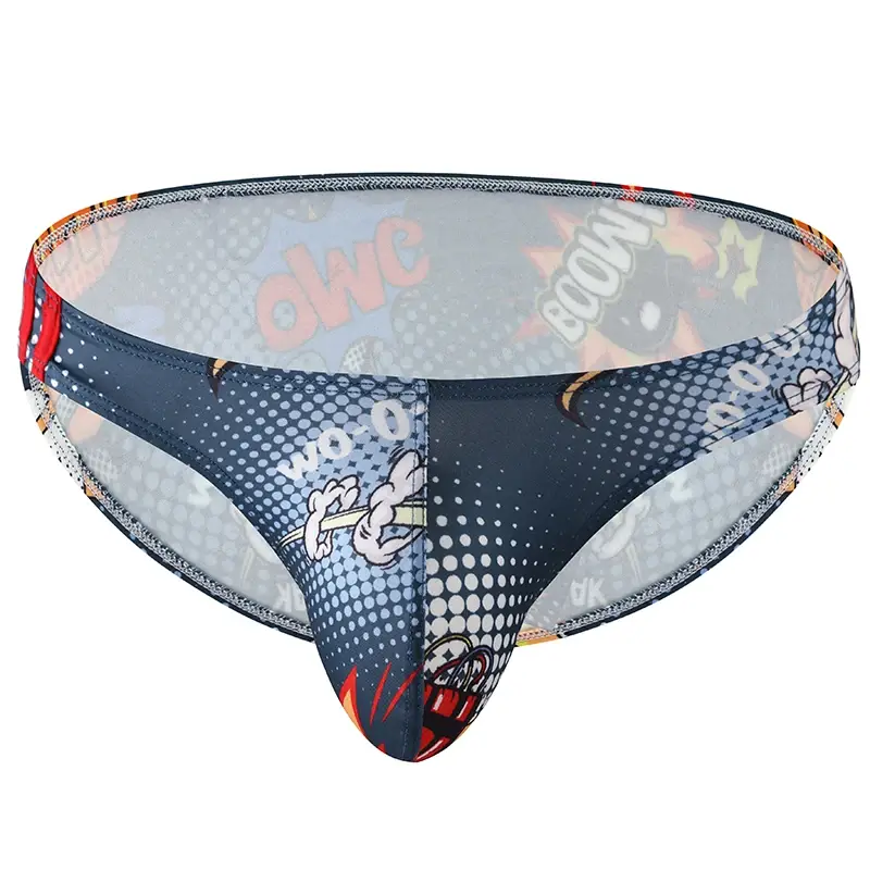 Men's Underwear Breathable Panties Fashion Printed Underpants Low Waist Lingerie Briefs 3256810337747479 — image 9