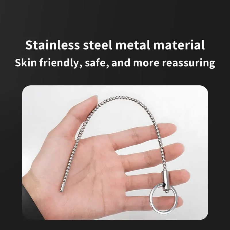 Metal Horse Eye Stick Penis Plug Urethra Bead Can Electro Shock Urethral Stimulator Sounding Masturbation Climax Sex Toy for Men