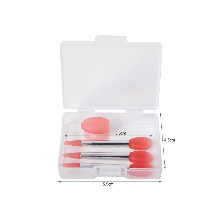 【3PCS Silicone Lip Balms Lip Mask Brush With Sucker Dust Cover Makeup Brushes Lip Film Anti-lost Dust Cover】