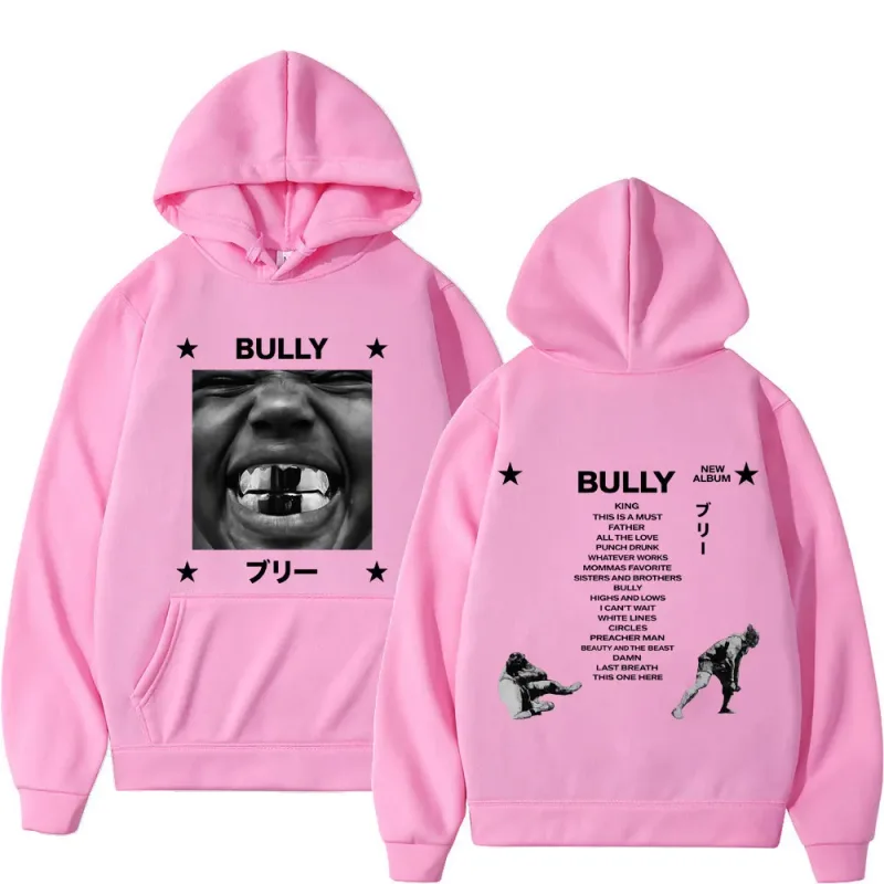 Kanye West Bully Album 2026 Tour Print Hoodie Men Women Gothic Punk O-Neck Pullover Loose Casual Hip-hop Streetwear Sweatshirts — image 13