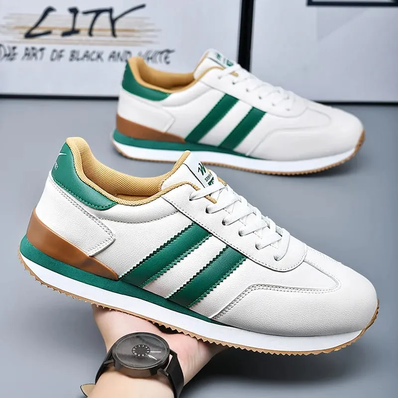 2026 Men Retro Sneakers Casual Shoes White Green Fashion Comfortable Daily Footwear — image 2
