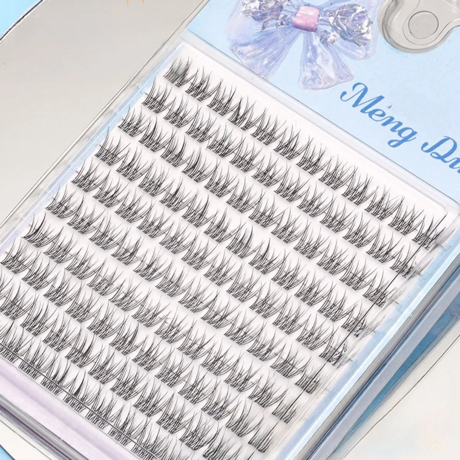 Easy Self Application Fish Tail Manga Cat Eye Lashes 120Pcs Fluffy Natural Long Reusable DIY Starter Makeup Lashes — image 3