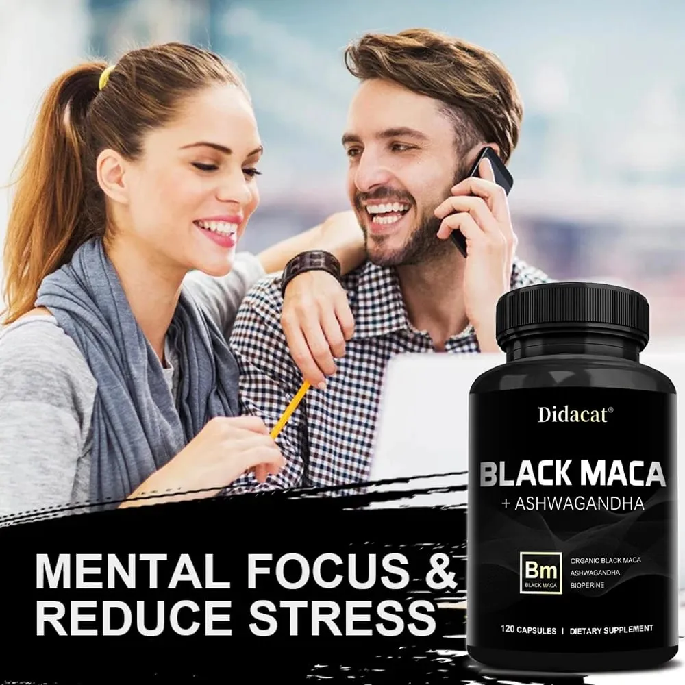 Organic Black Maca + Ashwagandha - High-concentration Black Maca Capsules for Men Supporting Strength Endurance and Vitality — image 6