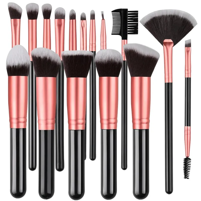 16Pcs Professional Makeup Brush Set Eye Shadow Contouring Foundation Highlight Setting Powder Blending Makeup Sponge Powder Puff — image 13