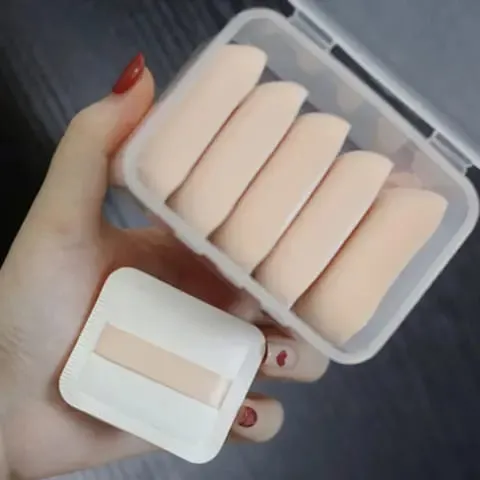 5pcs Round Square Triangle Shape Makeup Sponge Puff Dry Wet Dual-use Soft Cotton Candy Air Cushion Foundation Powder Puff — image 8