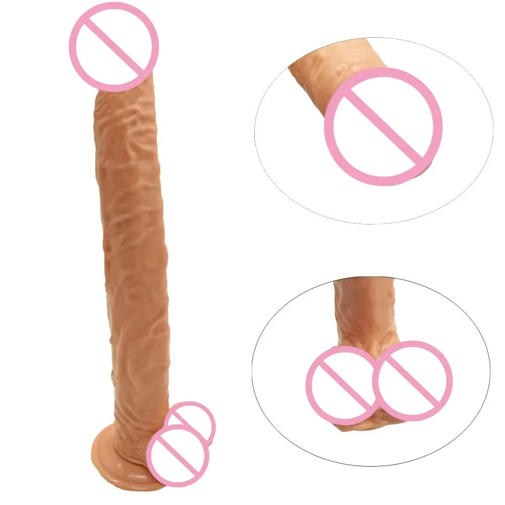 40cm realista longo vibrador pênis grande enorme vibradores masturbação vaginal g ponto estimulação anal butt plug para mulheres brinquedos sexuais 18 + — image 4
