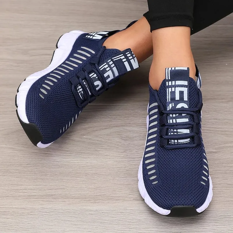 Women's Sports Shoes Mesh Lightweight Soft Sole Jogging Strap Breathable Fashion Sports Walking Casual Tennis Flat Shoes for Men — image 7