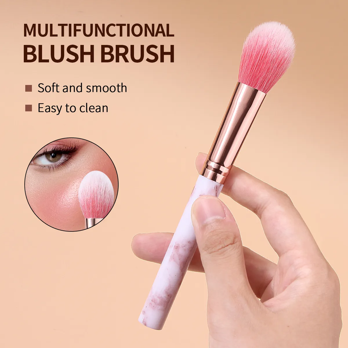 4PCS Makeup Brushes Set for Loose Powder Setting Powder Blush&Highlight Smooth Application Cosmetic Tools for Makeup Beginners — image 5