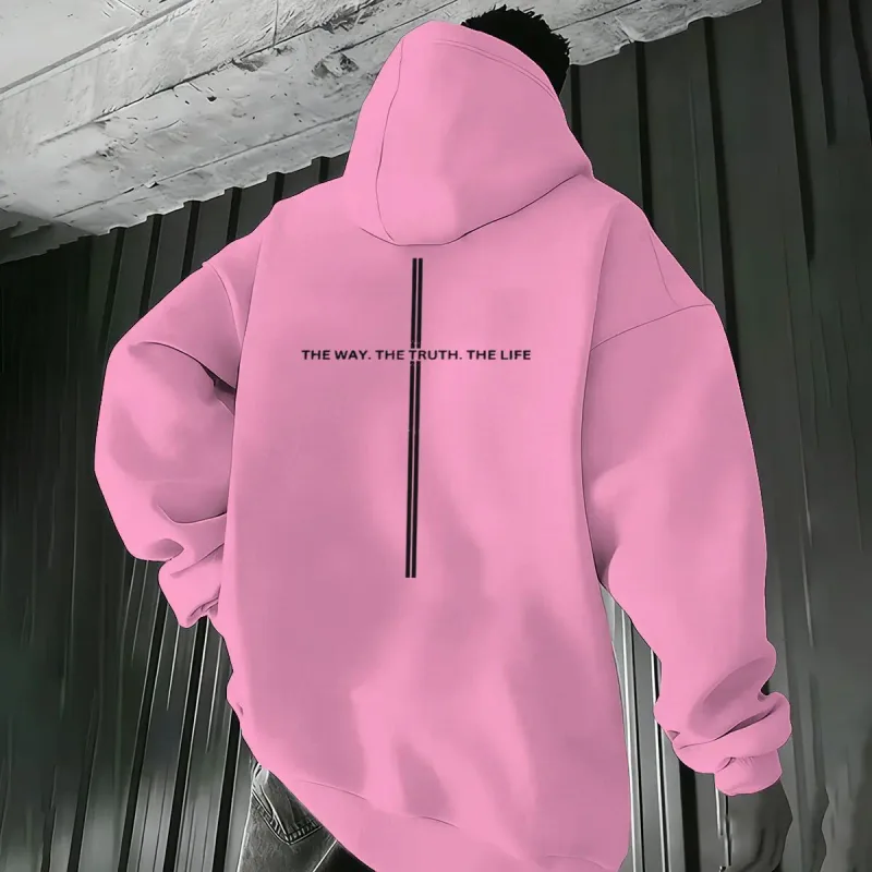 Christianity Jesus Men Women Hoodies Luminous Style Letter "The Way The Truth The Life" Casual Hoody Unisex Bible Verses Hoodie — image 9