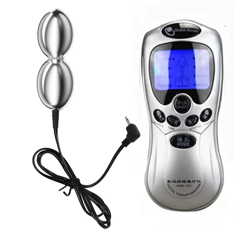 SM Electric Shock Double Balls Anal Butt Plug Prostate Massager E-stim Sex Toys For Men Gay Women Vagina Stimulation Ass Dilator — image 9