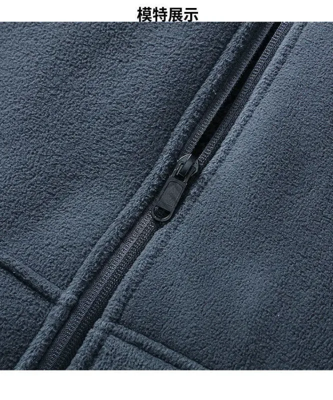 Men Polar Fleece Hooded Jacket 2025 Autumn Winter Men Thicken Warm Parkas Coats Men Soild Color Jackets Male Hoodies Sweatshirt — image 9