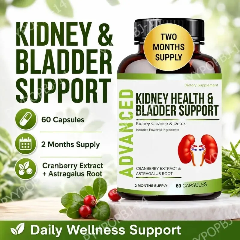 Kidney Support Supplement for Kidney Restore with Chanca Piedra Cranberry Juniper Berries for Detox and Bladder Health 60 Count — image 1