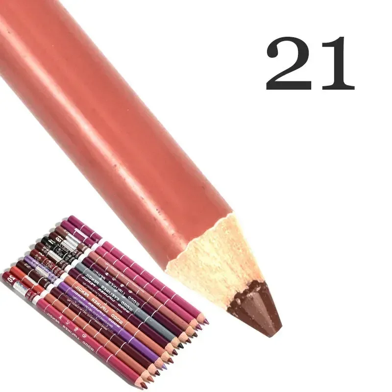 Delineador labial antiincrustante profissional, 28 cores, caneta de batom profissional, à prova d'água, lápis de contorno labial, maquiagem duradoura, delineador cremoso