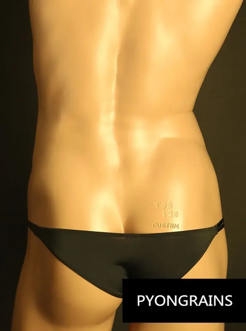 Men Adjustable Metal O-Ring Double Thin Strap Bikini Briefs Low Rise Silky Ice Silk 3D U Convex Pouch Sexy Male Underwear — image 9