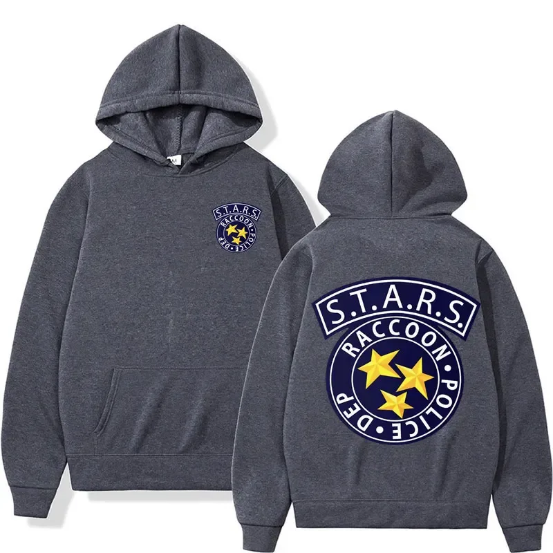 Limited Resident Evil Logo Graphic Hoodies Men's Harajuku Y2k Long Sleeve Sweatshirts Male Fashion Cool Casual Hoodie Streetwear
