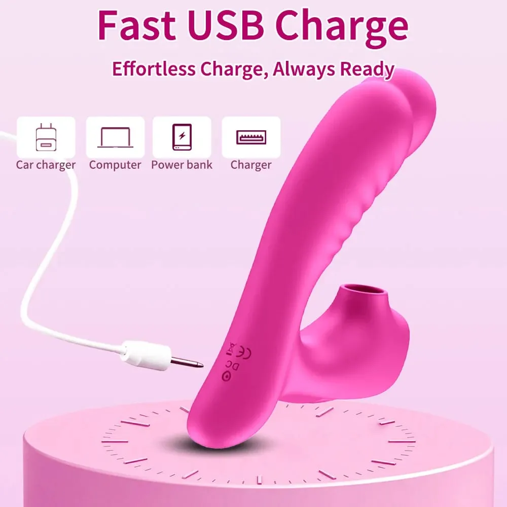 Vibrador de sucção 2 em 1 para mulheres, vagina, ponto g, 10 modos, massageador de clitóris, brinquedo sexual para mulheres, casal — image 5