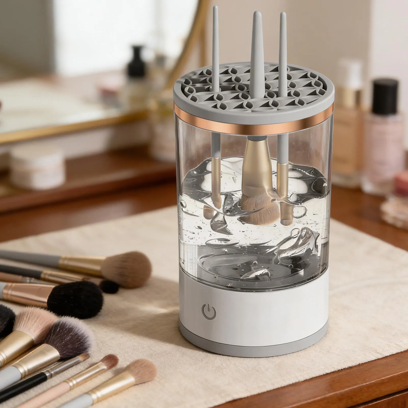 Make-upborstelreiniger USB Diepe reiniging Schoonheidshulpmiddelen Stille make-upborstels Reinigingshulpmiddelen voor Contour Oogschaduw Salon Thuis Dagelijks