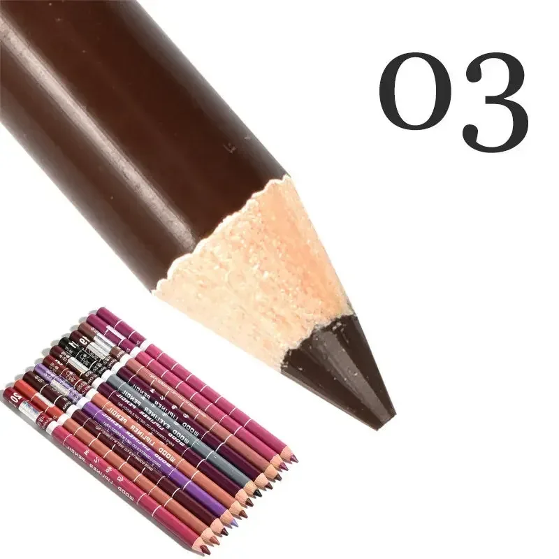 Delineador labial antiincrustante profissional, 28 cores, caneta de batom profissional, à prova d'água, lápis de contorno labial, maquiagem duradoura, delineador cremoso